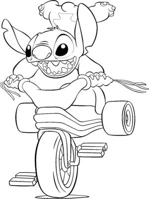 Lilo & Stitch boyama sayfası,  coloring page, Stitch Driving, 