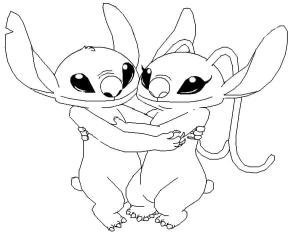 Lilo & Stitch boyama sayfası,  coloring page, Dikiş Ve Melek, 