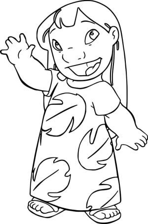 Lilo & Stitch boyama sayfası,  coloring page, Lilo Say Aloha, 