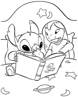 Lilo & Stitch boyama sayfası,  coloring page, Lilo Ve Dikiş Okuma Kitabı, 