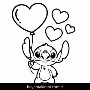 Lilo & Stitch boyama sayfası – yaratıcılığı geliştirir, keyifli zaman