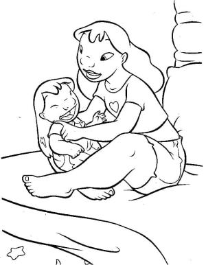 Lilo & Stitch boyama sayfası,  coloring page, Lilo Ve Nani, 