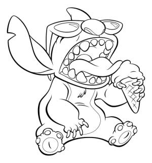 Lilo & Stitch boyama sayfası,  coloring page, Dikiş Yiyen Dondurma, 