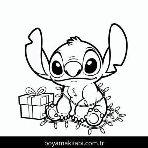 Lilo & Stitch boyama sayfası – çizgi film temalı, basit çizim