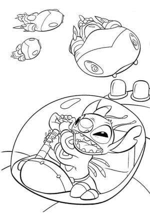 Lilo & Stitch boyama sayfası,  coloring page, Dikiş Sürüşü Uzay Gemisi, 