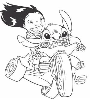 Lilo ve Dikiş boyama sayfası,  coloring page, Mutlu Lilo ve Dikiş, 