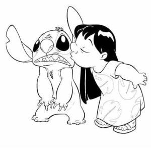 Lilo ve Dikiş boyama sayfası,  coloring page, Ücretsiz Lilo ve Dikiş, 