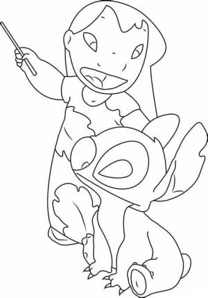 Lilo ve Dikiş boyama sayfası,  coloring page, Lilo ve Dikiş ana hatlarını yazdır, 