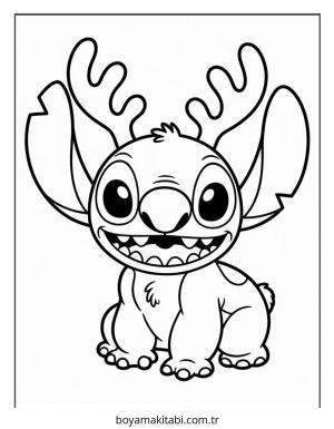 Lilo ve Stitch boyama sayfası – PDF indir, sevimli karakter