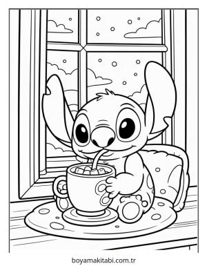 Lilo ve Stitch boyama sayfası – boyama çalışması, yaratıcılığı geliştirir