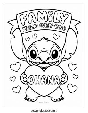 Lilo ve Stitch boyama sayfası – eğlenceli etkinlik, el becerilerini geliştirir