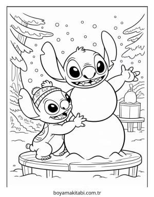 Lilo ve Stitch boyama sayfası – kolay boyama, eğitici aktivite