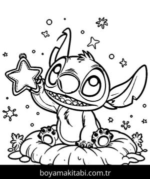 Lilo ve Stitch boyama sayfası – sanatsal çalışma, çocuklar için