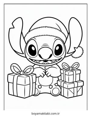 Lilo ve Stitch boyama sayfası – sevimli karakter, sanatsal çalışma