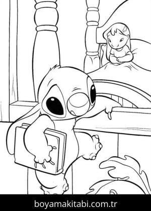 Lilo ve Stitch boyama sayfası – PDF indir, sevimli karakter