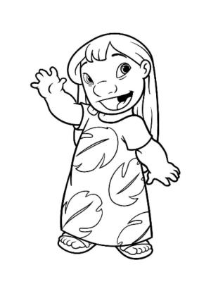 Lilo ve Stitch boyama sayfası,  coloring page, Lilo Pelekai, 