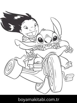 Lilo ve Stitch boyama sayfası – evde etkinlik, ücretsiz yazdır