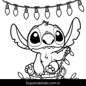 Lilo ve Stitch boyama sayfası – renkli çizimler, okul öncesi