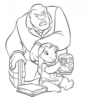 Lilo ve Stitch boyama sayfası,  coloring page, Cobra Bubbles, 