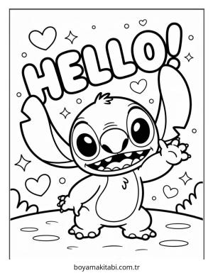 Lilo ve Stitch boyama sayfası – çocuklar için, çizgi film temalı