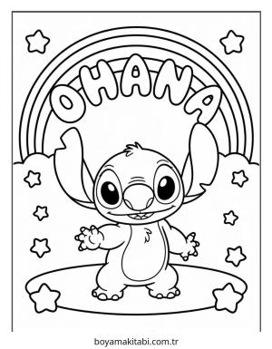 Lilo ve Stitch boyama sayfası – çocuklar için, çizgi film temalı