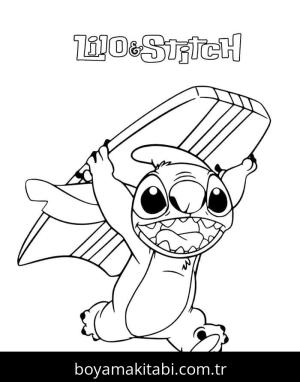 Lilo ve Stitch boyama sayfası – çocuklar için, çizgi film temalı