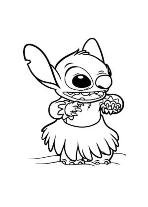 Lilo ve Stitch boyama sayfası,  coloring page, Stitch Dansı, 