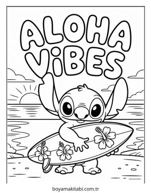 Lilo ve Stitch boyama sayfası – eğlenceli etkinlik, el becerilerini geliştirir