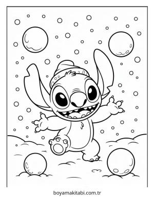Lilo ve Stitch boyama sayfası – çocuk aktivitesi, PDF indir