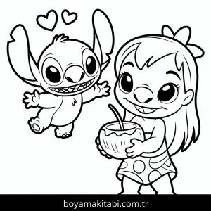 Lilo boyama sayfası – okul öncesi, evde etkinlik