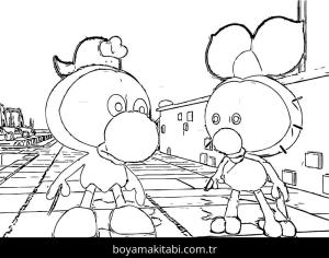 Limon ile Zeytin boyama sayfası – renkli çizimler, okul öncesi