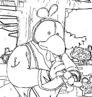 Limon ile Zeytin boyama sayfası,  coloring page, Limon ile Zeytin Ücretsiz yazdırılabilir, 