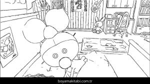 Limon ile Zeytin boyama sayfası – çocuklar için, çizgi film temalı