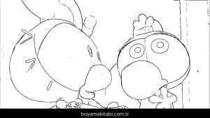 Limon ile Zeytin boyama sayfası – okul öncesi, evde etkinlik