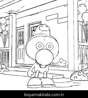 Limon ile Zeytin boyama sayfası – sevimli karakter, sanatsal çalışma