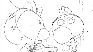 Limon ile Zeytin boyama sayfası,  coloring page, Limon ile Zeytin kroki, 