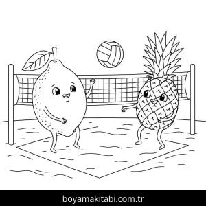 Limon boyama sayfası – çocuk aktivitesi, PDF indir