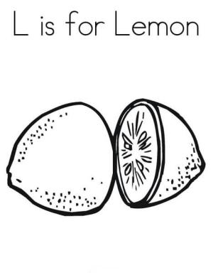 Limon boyama sayfası,  coloring page, L Limon Içindir, 