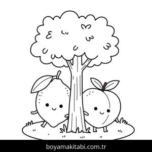 Limon boyama sayfası – el becerilerini geliştirir, boyama çalışması