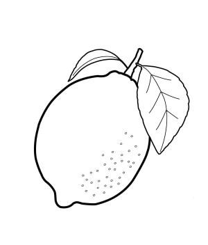 Limon boyama sayfası,  coloring page, Basit Limon, 