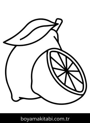 Limon boyama sayfası – boyama etkinliği, çocuk aktivitesi