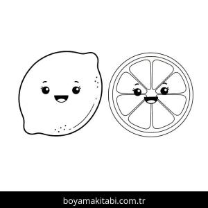 Limon boyama sayfası – eğlenceli etkinlik, el becerilerini geliştirir