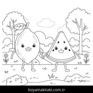 Limon boyama sayfası – boyama çalışması, yaratıcılığı geliştirir