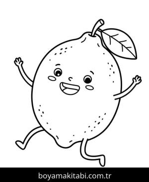 Limon boyama sayfası – kolay boyama, eğitici aktivite