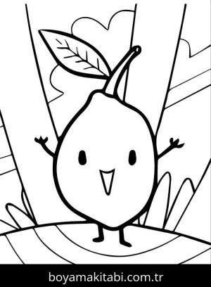 Limon boyama sayfası – sanatsal çalışma, çocuklar için