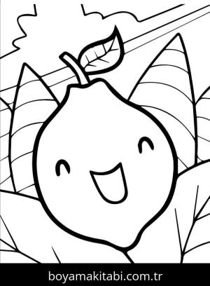 Limon boyama sayfası – eğitici aktivite, yaratıcılık