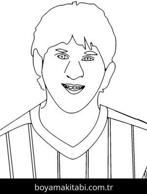 Lionel Messi boyama sayfası – keyifli zaman, renkli çizimler