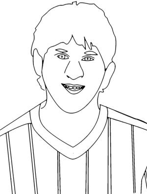 Lionel Messi boyama sayfası,  coloring page, Lionel Messi’nin Yüzü Gülüyor, 