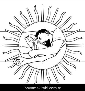 Lionel Messi boyama sayfası – yaratıcılığı geliştirir, keyifli zaman