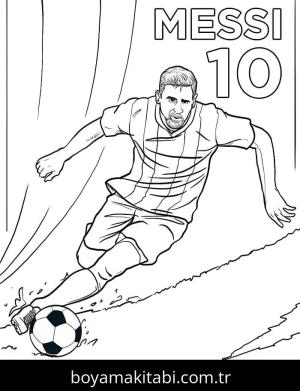 Lionel Messi boyama sayfası – eğlenceli etkinlik, el becerilerini geliştirir